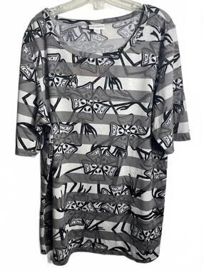 LuLaRoe Disney Blouse Top Nightmare Christmas Movie Women's XL Whimsigoth Skulls